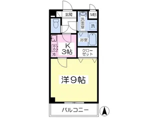 STシャトー【202号室】の間取り