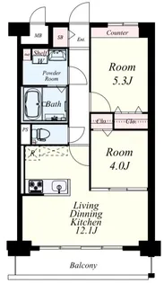 エルグランド博多【7階】の間取り