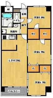 QM壱番館【6階】の間取り