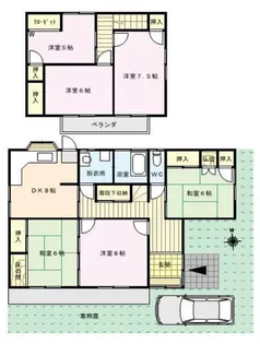 福岡県久留米市津福本町【一戸建】の間取り