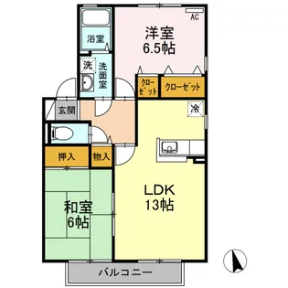 ソニア リーベB棟【2階】の間取り