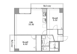 福岡県久留米市本町【マンション】の間取り