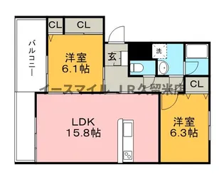 グローイングコート【1階】の間取り