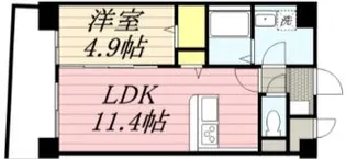 1LDKの間取り画像