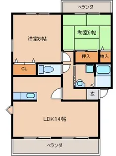 クレールⅡ【1階】の間取り