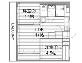 福岡県久留米市諏訪野町【マンション】の間取り