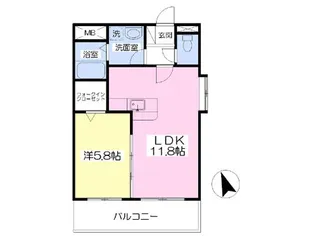 エスペランサ希望【203号室号室】の間取り