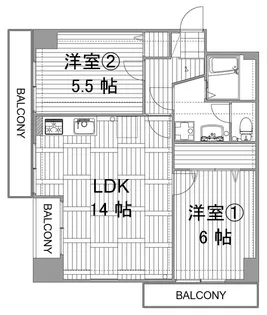 第17上野ビル【6階】の間取り