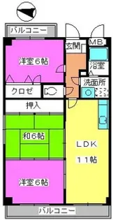 メルローズ30【1階】の間取り