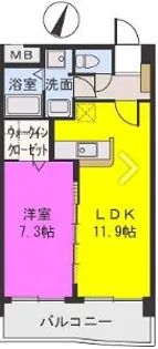 エアポートハイム東平尾【2階】の間取り