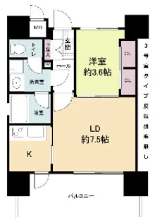 リアンシエルブルー東公園【13階】の間取り