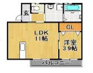 シャンドゥ・フルール【B203号室】の間取り