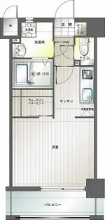 エンクレスト博多Ⅲ【7階】の間取り
