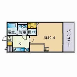 アムール竹下駅前【1階】の間取り