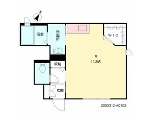 シャーメゾン花畑【103号室】の間取り