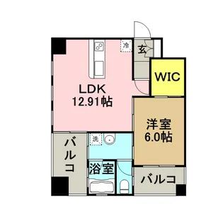 ブライトン【7階】の間取り