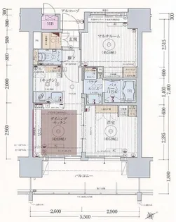 2LDKの間取り画像