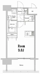 エンクレストベイ天神EAST(イースト)【10階】の間取り