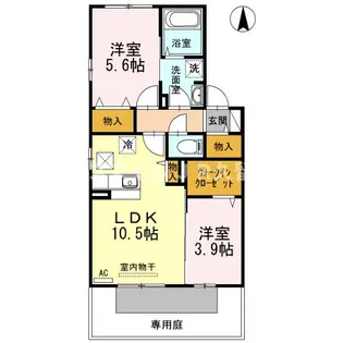 ラポールハピネス【103号室号室】の間取り