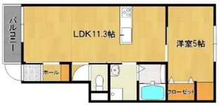 エスカレント姫方【103号室】の間取り