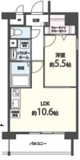 ヴィンテージ箱崎東【4階】の間取り
