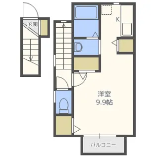 1Rの間取り画像