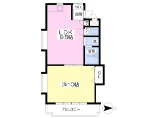 シャロム国分【5階】の間取り