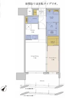 ネストピア東比恵駅前【8階】の間取り