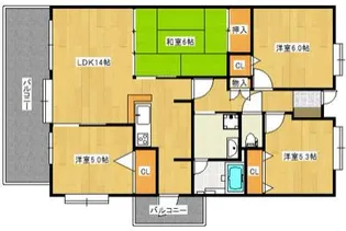 エバーライフネアシティ久留米弐番館【6階】の間取り