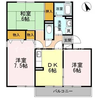 レ・ファミ-ル・ド・ジョイ60A棟【302号号室】の間取り