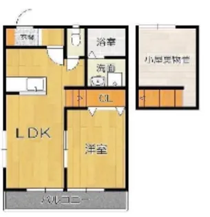 ビオス広川C棟【103号室】の間取り