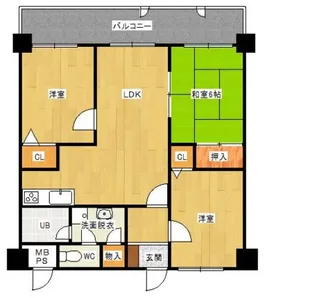 ビブレマンション諏訪野【11階】の間取り