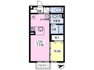 ロイヤル・レセンテB棟【2階】の間取り