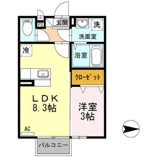 クレイドルC棟【2階】の間取り