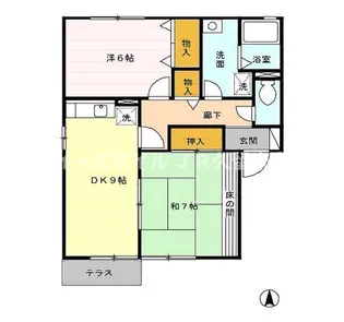 フォンテーヌ【203号号室】の間取り