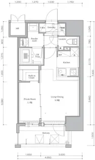 ネストピア天神東Ⅲ【7階】の間取り