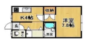 コーポ花水木【1階】の間取り