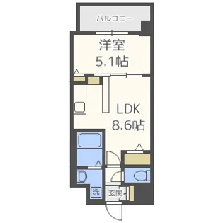 フィーノ南福岡【7階】の間取り