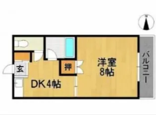 アザレアハイツ蒲池【205号室】の間取り