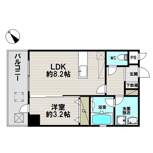 YMP駅南【3階】の間取り