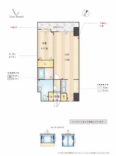 ローズモントフレア博多駅東【11階】の間取り