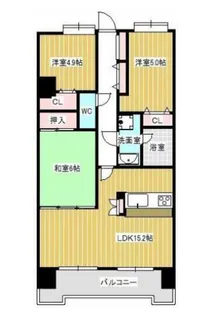 アメックス久留米六ツ門【14階】の間取り