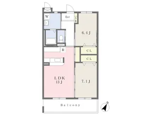 ティアラみねトマト館【1階】の間取り