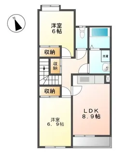 メゾンルミエールK&K【2階】の間取り