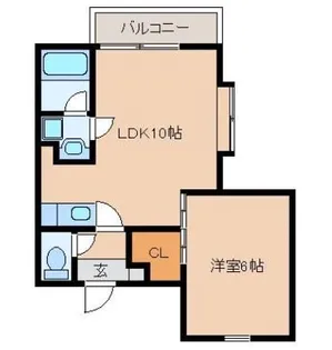 GOLDWING東比恵【3階】の間取り