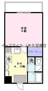 ライフコート御井【107号号室】の間取り