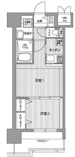 エンクレスト大橋【4階】の間取り