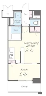 エルグランド東比恵【8階】の間取り