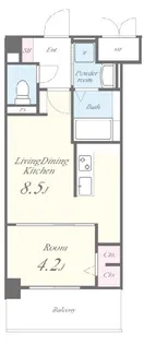 エルグランド東比恵【1階】の間取り