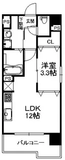 1LDKの間取り画像